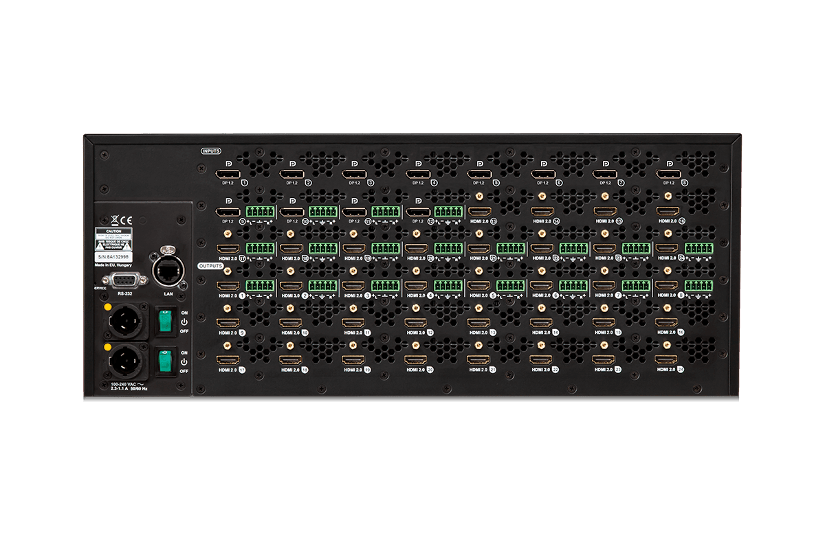 Displayport Matrix Switcher MX2-24x24-DH-12DPi-A-R | 4K Mixed DP & HDMI Matrix Switcher